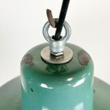 Industrial Green Enamel Pendant Lamp, 1960s