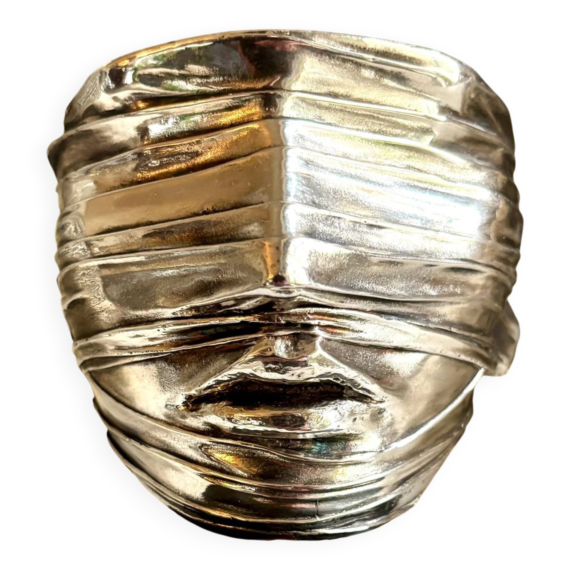 Silver-plated metal sculpture signed Igor Mitoraj for Christofle, 1977