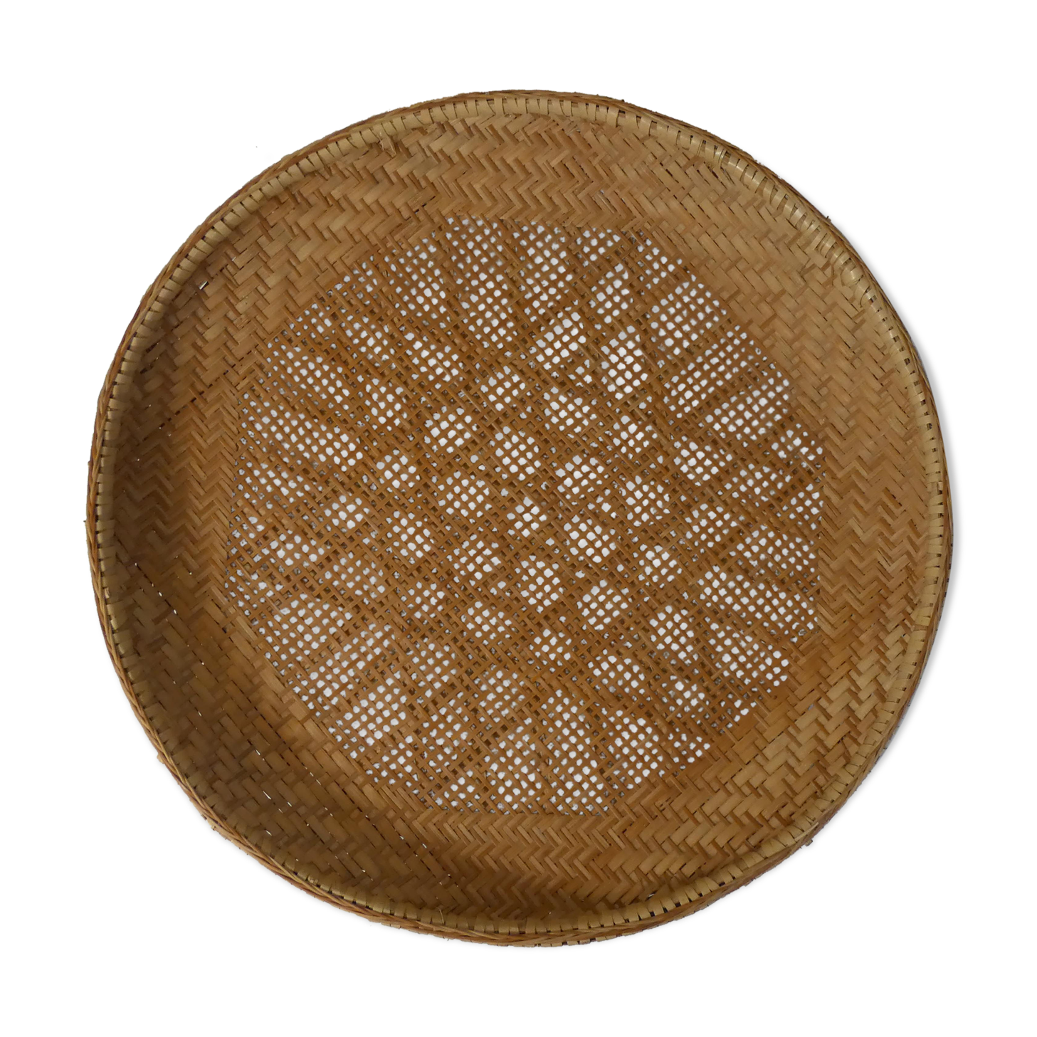 Large round rattan top