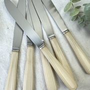 6 vintage Bakelite ivory knives France