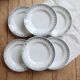 6 vintage plates from Terre de Ter Saint Amandinoise, Saint Amand model 4500.