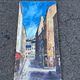 Painting by Dominique Brochard "Domi" – Street Scene – 1967