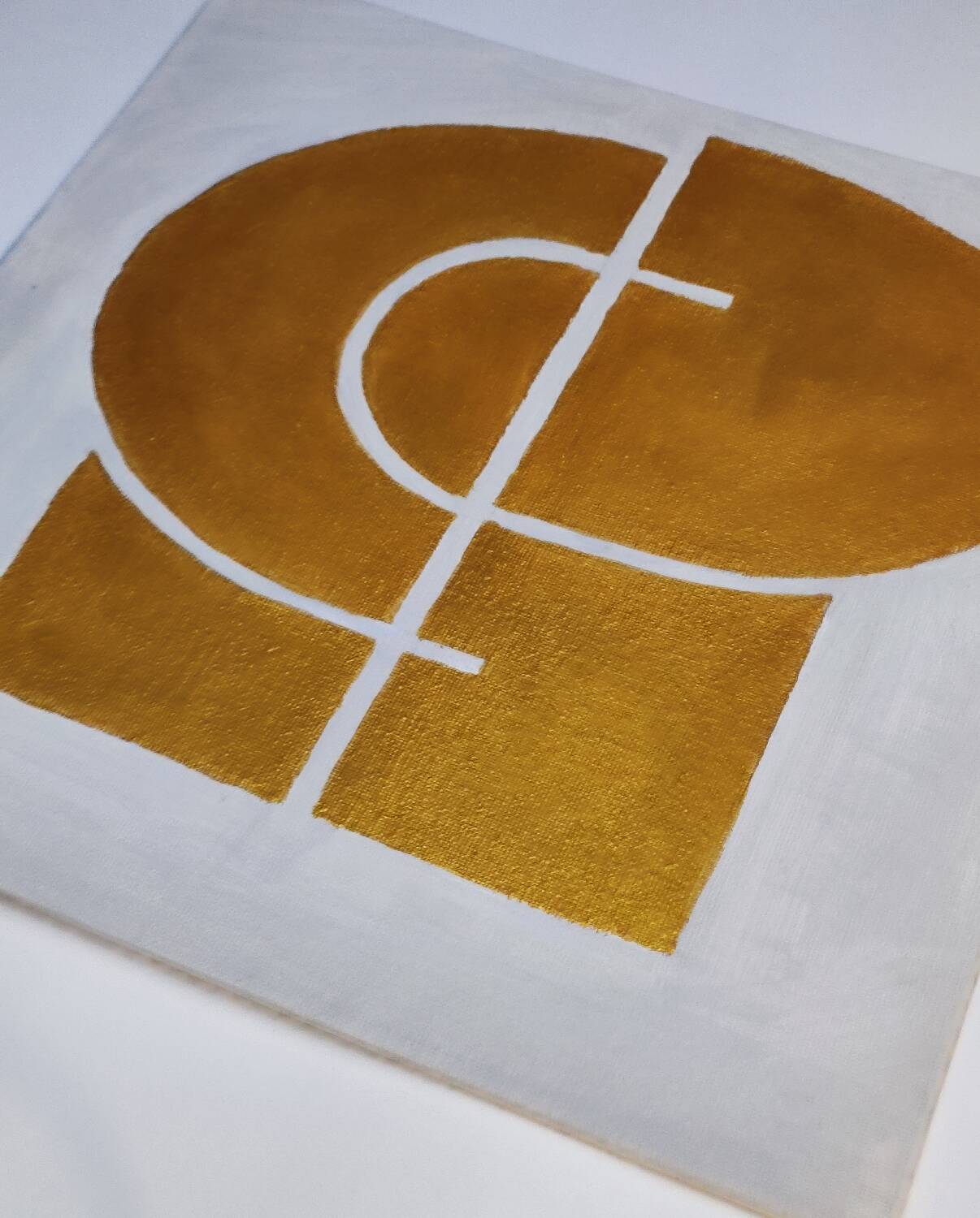 Modern gold painting 30x30 cm