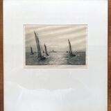 Original painting engraving Rowland Langmaid (1897/1956) "In the Path of the Sun"