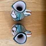 Vinegar oiler, pitchers Robert Picault ceramic Vallauris