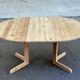 Table à manger ronde décapée extensible style Rainer Daumiller Hirtshal 146