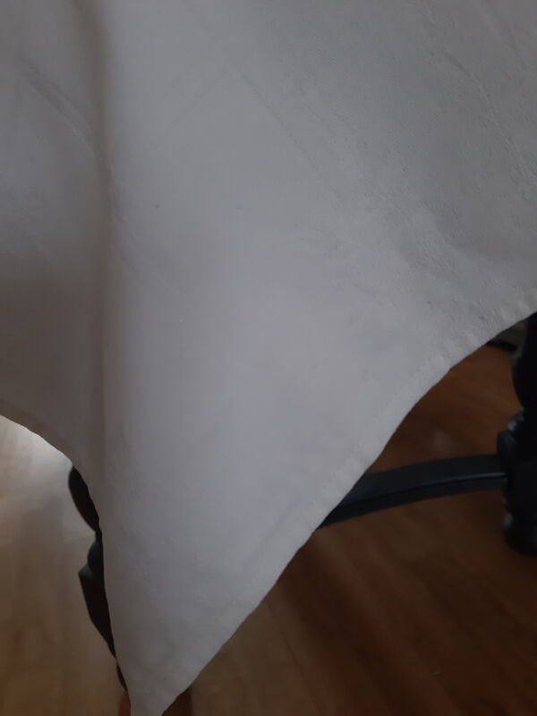 Embroidered damask square sheet