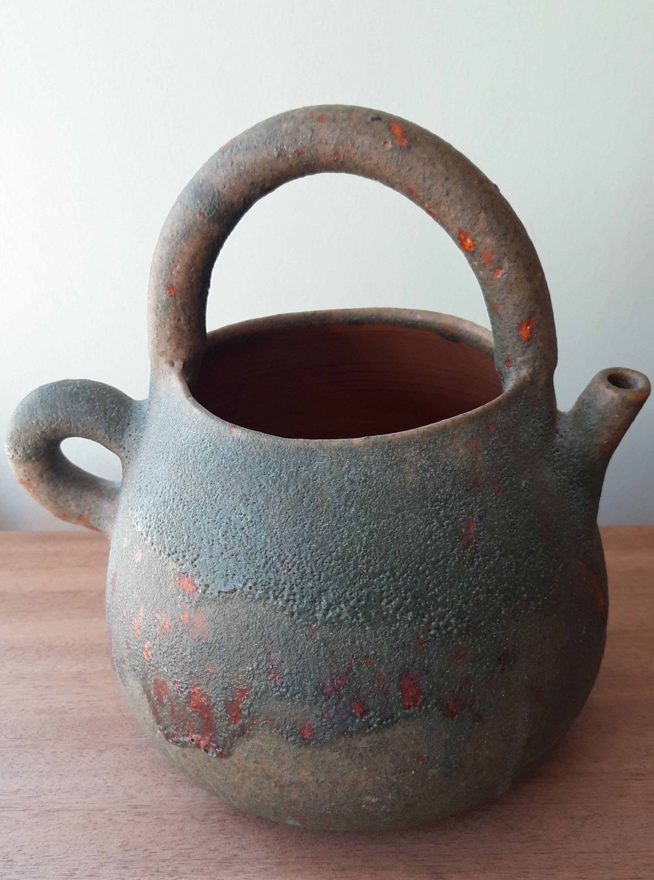 Ceramic pitcher signed Campo Piano d'Orezza