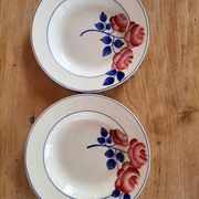 Lot 2 Art Deco plates ▪︎ Hippolyte Boulenger ▪︎ Red Rose