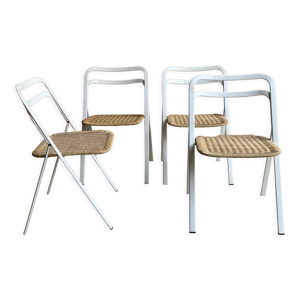 Lot de 4 chaises blanches
