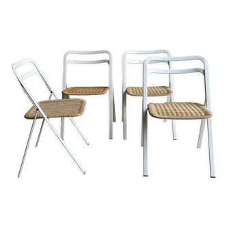 Lot de 4 chaises blanches Giorgio Cattelan