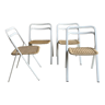 Set of 4 white chairs Giorgio Cattelan