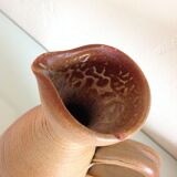 Conical soliflore vase in beige / vintage ceramic 60s-70s