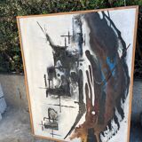 Brutalist table signed