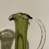 Glass ewer vase