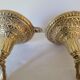 Duo of brass balance wall candle holders