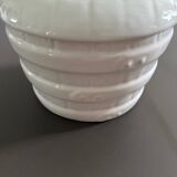 Earthenware barrel butter dish