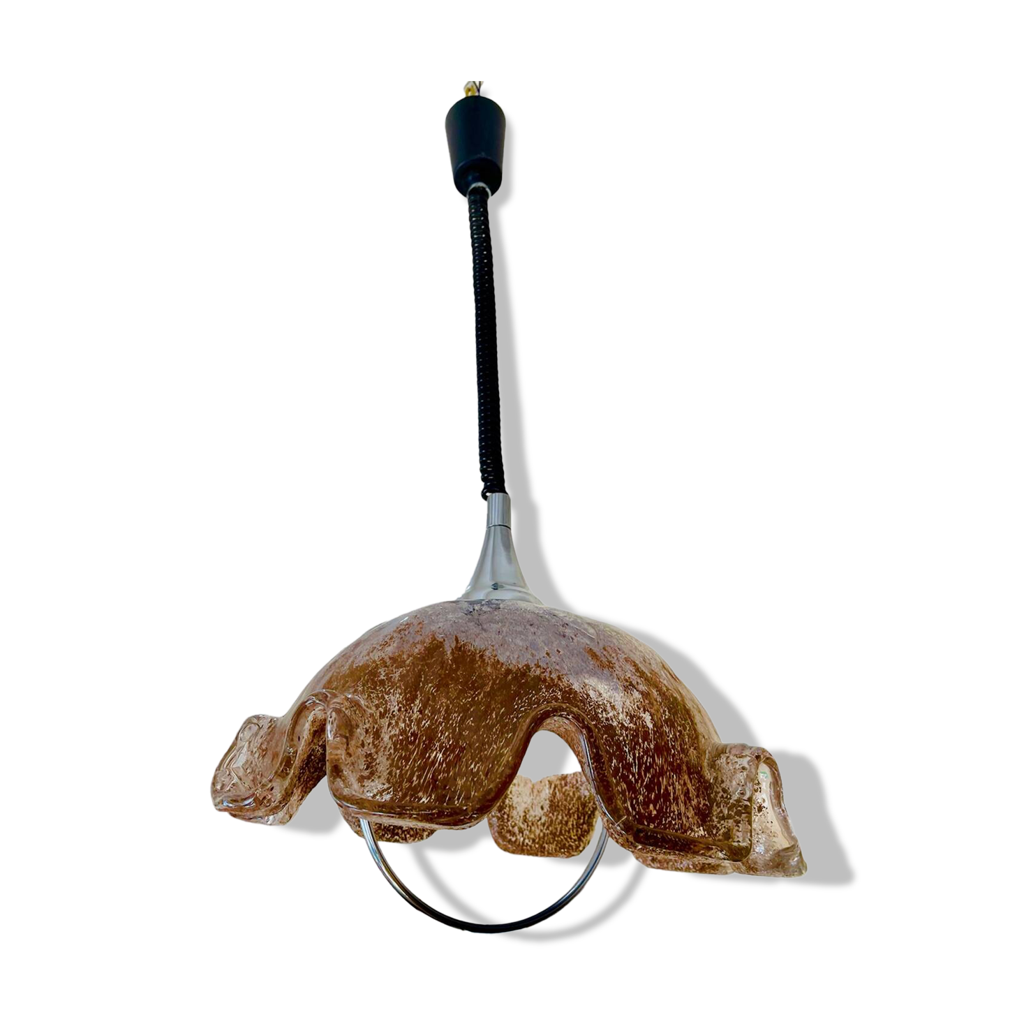 Mazzega Murano glass pendant light, Italy 1970