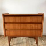 Scandinavian teak dressing table chest of drawers, Danish design, 1960s