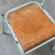 Lot de 6 chaises d’école Mobiltube turquoise 1950