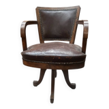 American leather office chair, 1920s