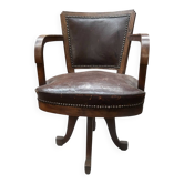 American leather office chair, 1920s