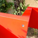 Shelf staircase Zig-Zag graphic design red serie LACK Ikea vintage 1980