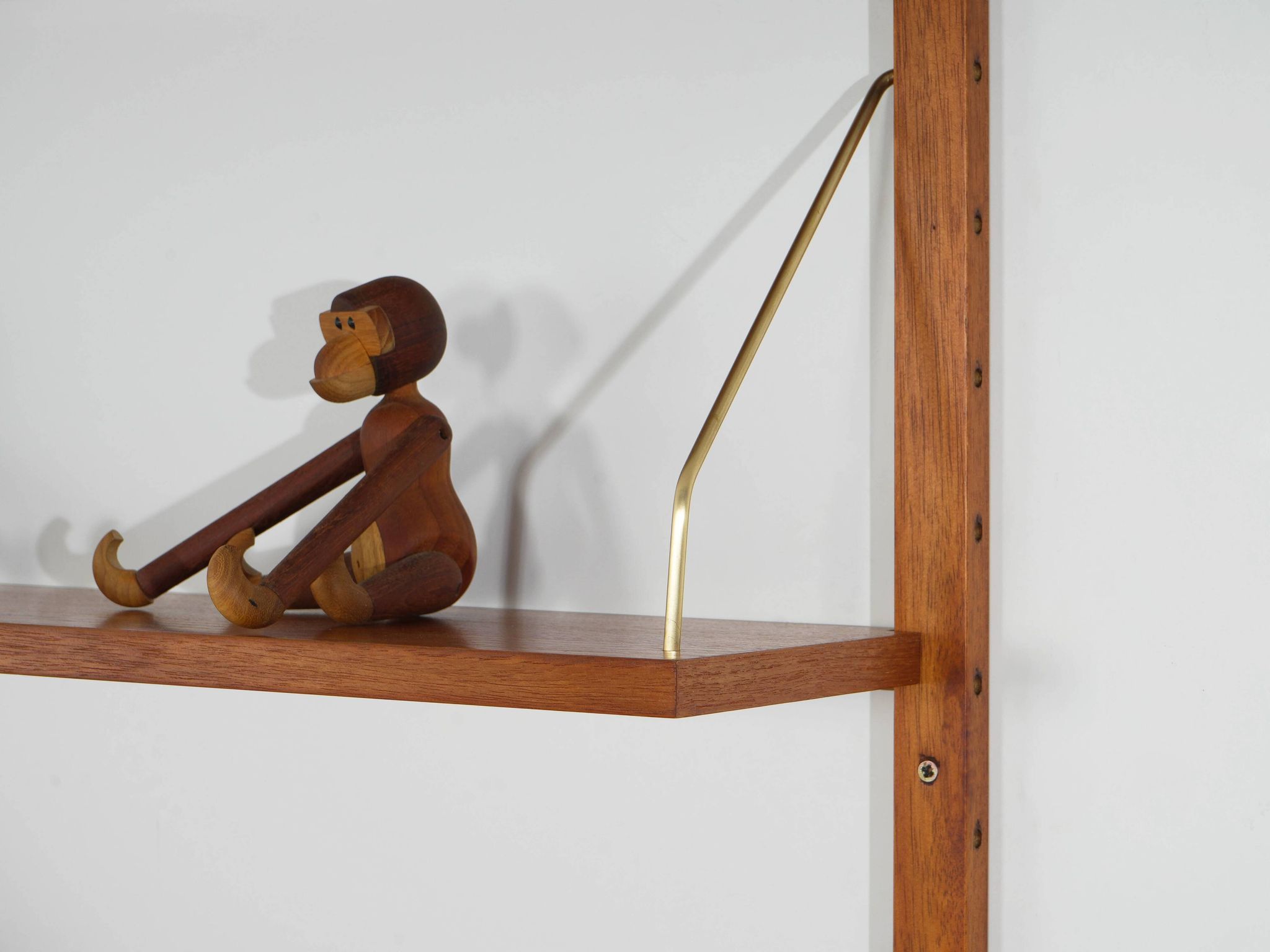 Modular shelving, teak veneer, Denmark, 1970s