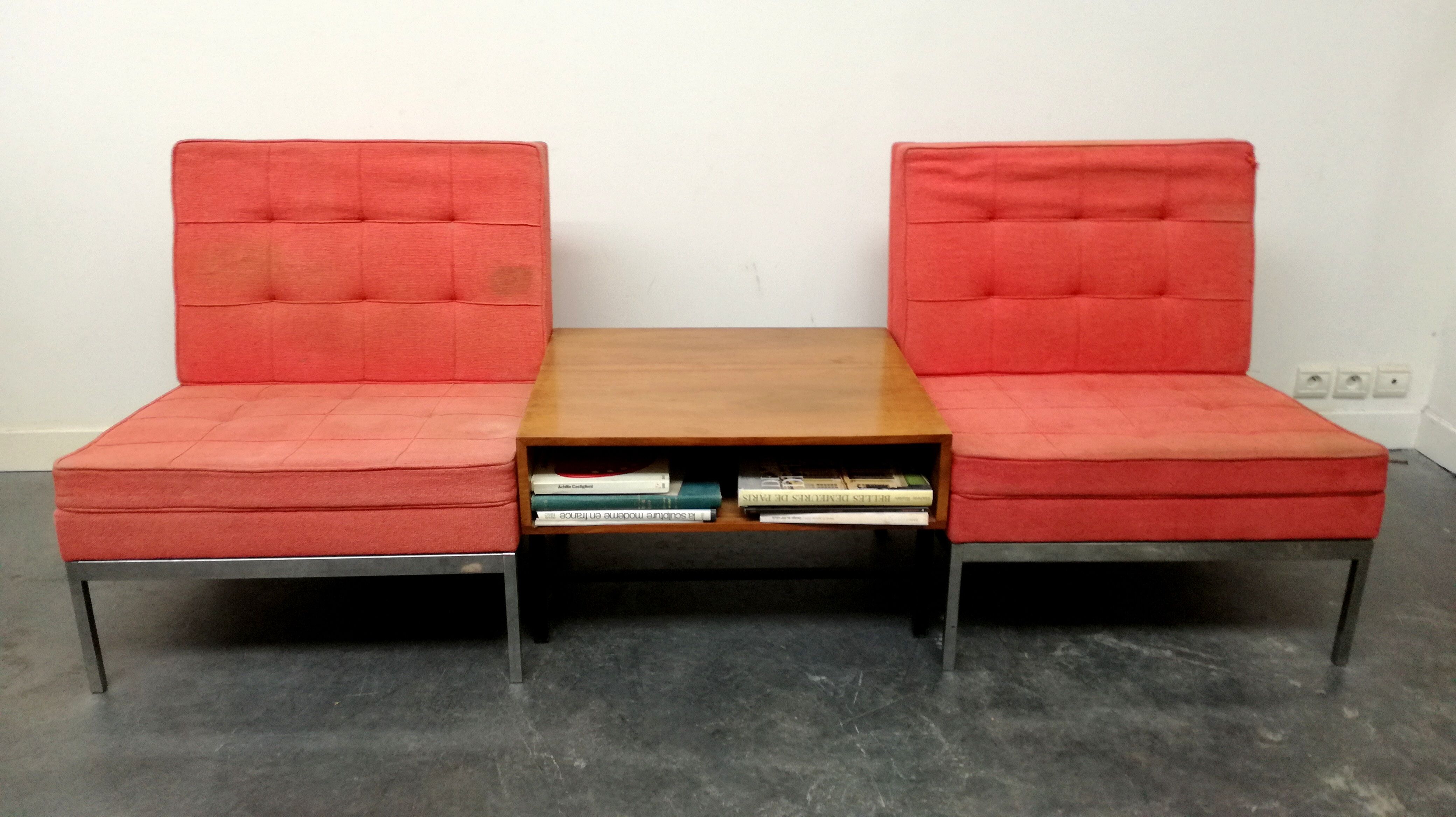 Pair of Florence Knoll armchairs 1960