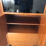 René teak secretary cabinet by Jean-René Caillette