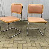 Pair of chairs by Marcel Breuer Cesca B32 skaï 1960