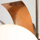 Vintage Italian Copper & Opaline Chandelier, 70s