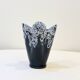 Vintage blue and white Vallauris ceramic Fat Lava vase, 1950s
