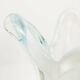 Large Murano vase 1960 transparent white and blue H35.5cm