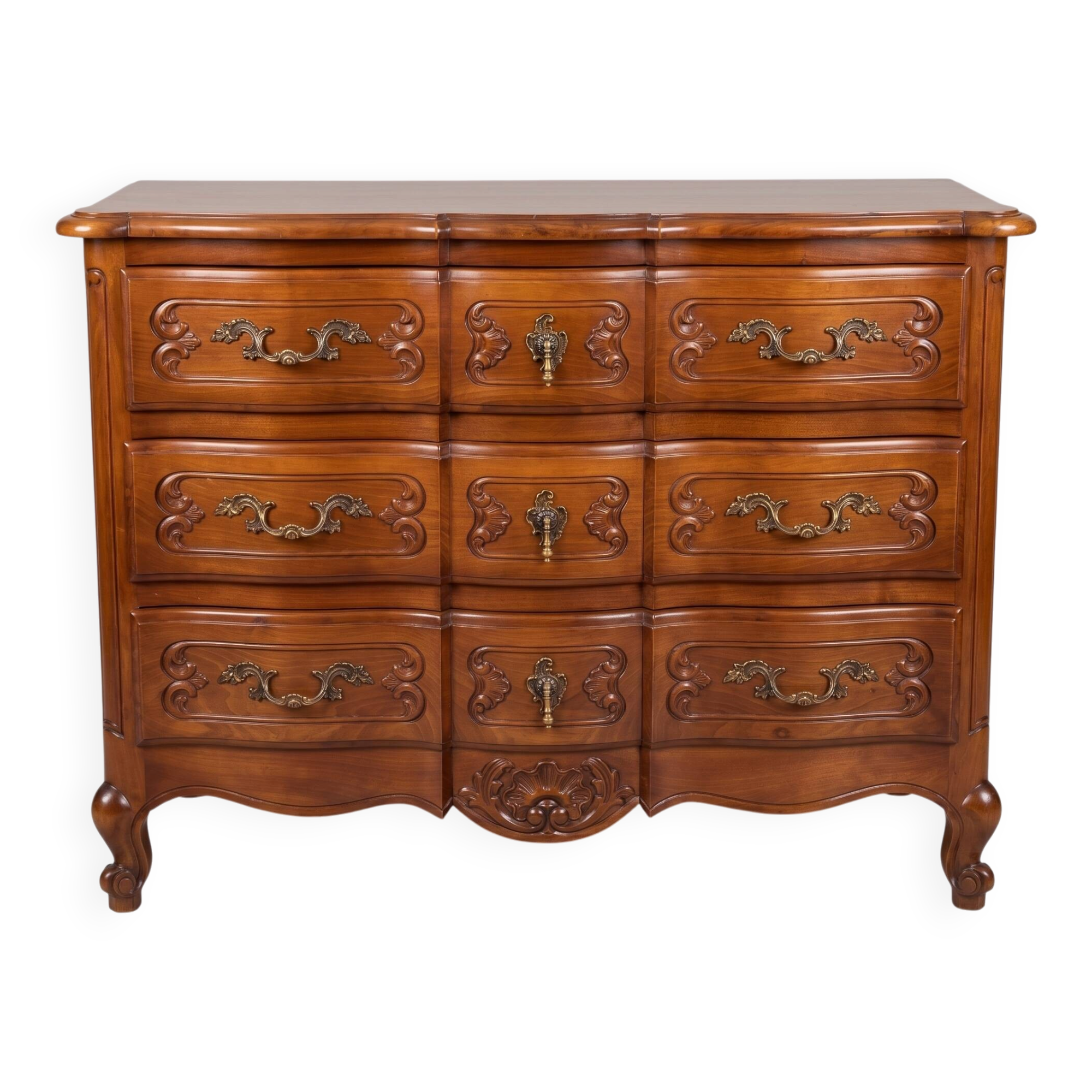 Chest of drawers with 3 drawers in cherry wood