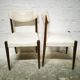 Paire de chaises vintage teck et skaï