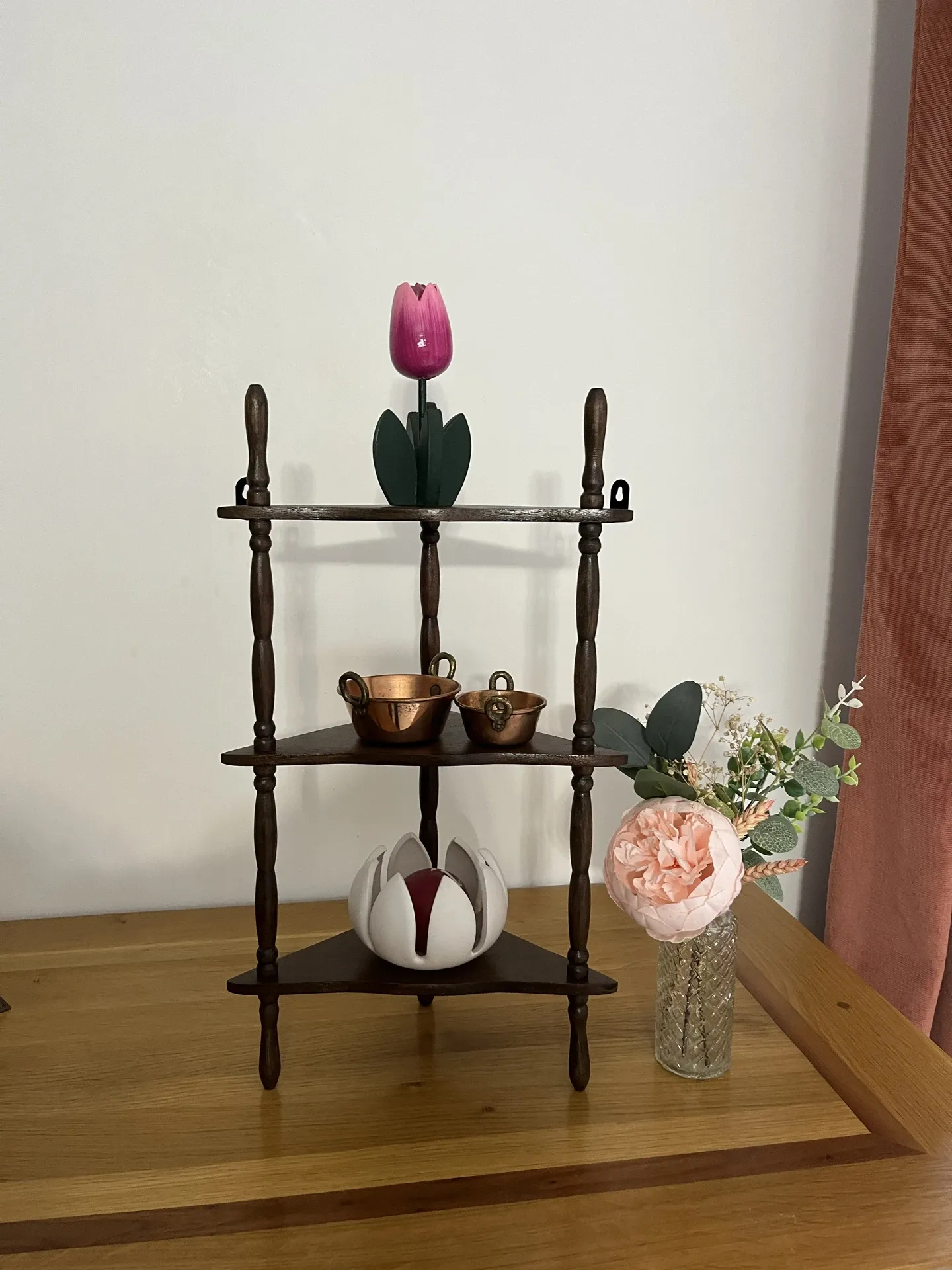 Vintage wall corner shelf
