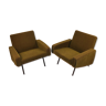 Pair of armchairs by Joseph André Motte, model 743 edited by Steiner 1950