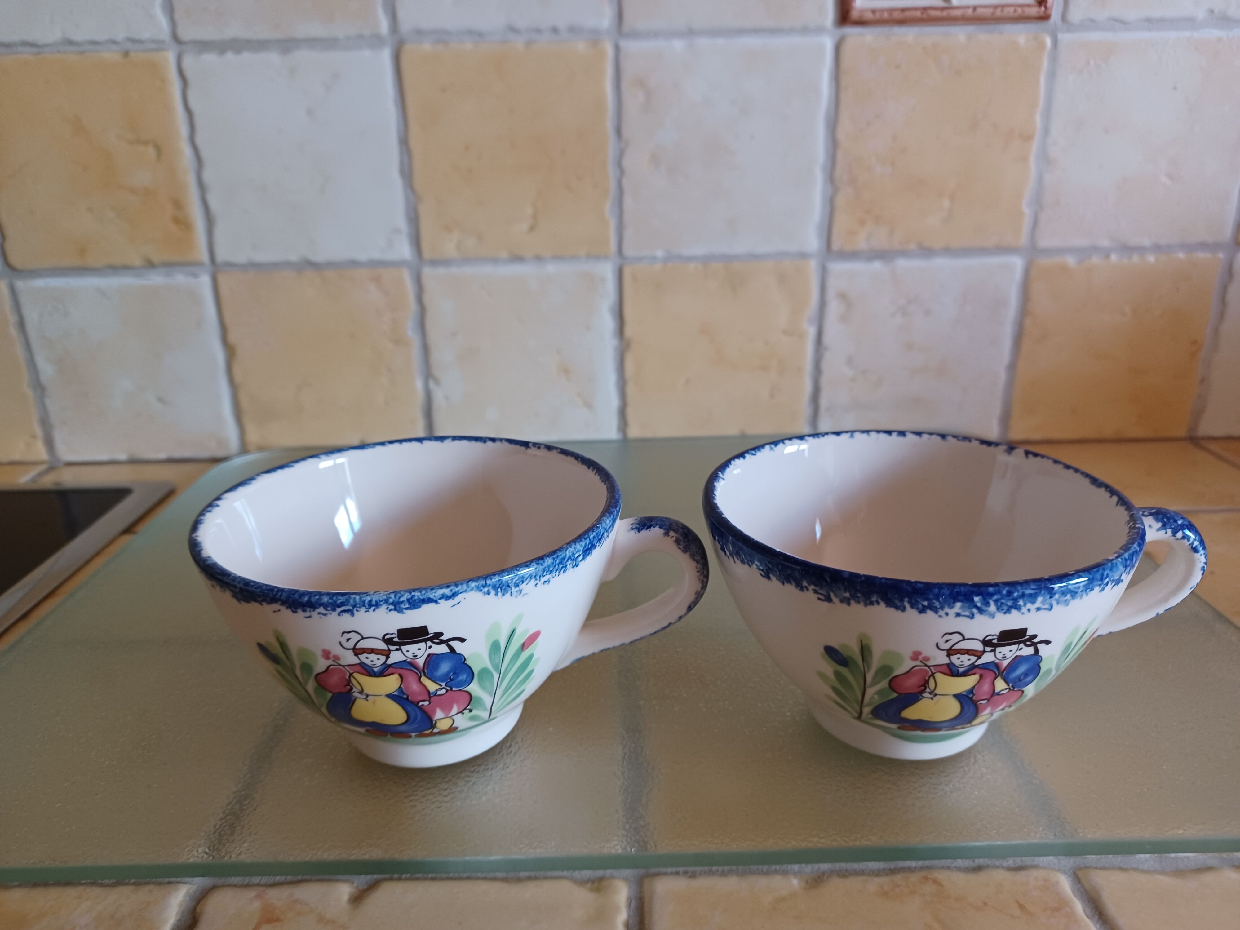 2 bolees de cidre faience de pornic