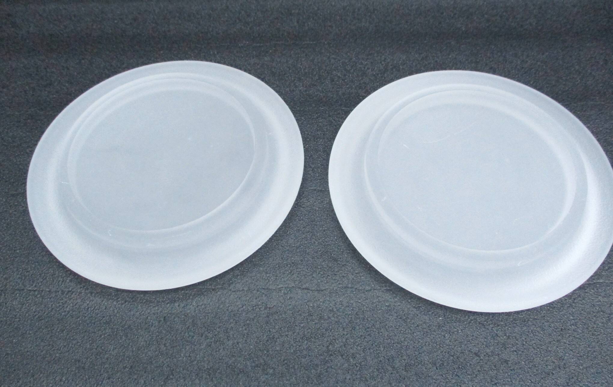 Dessous de bouteille  en verre dépoli,  set de 2