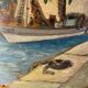 Ancient painting, Marine, the Riviera 50/60s