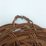 Wicker tray wall decoration