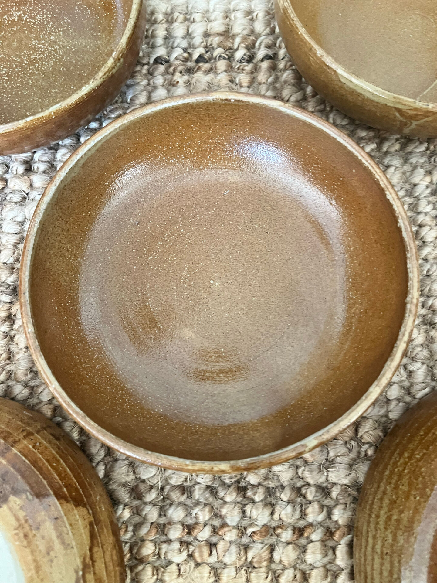 5 deep plates in stoneware