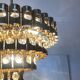 Brass tube chandelier from the 1960s, attributed to Sciolari.