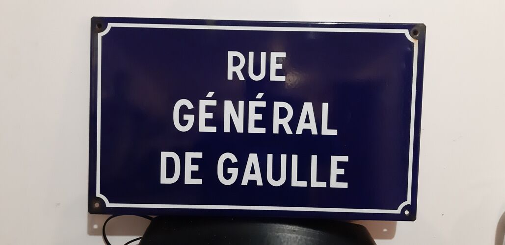 Plaque émaillée Rue du Général de Gaulle