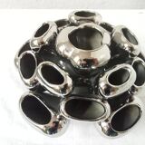 Vintage Vase • Alien • Chrome Ceramic • Post Space Age • 1980