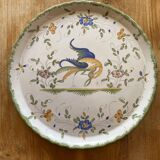 Decorative pie dish in Moustiers porcelain