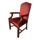 fauteuil de bureau en acajou et velours rouge