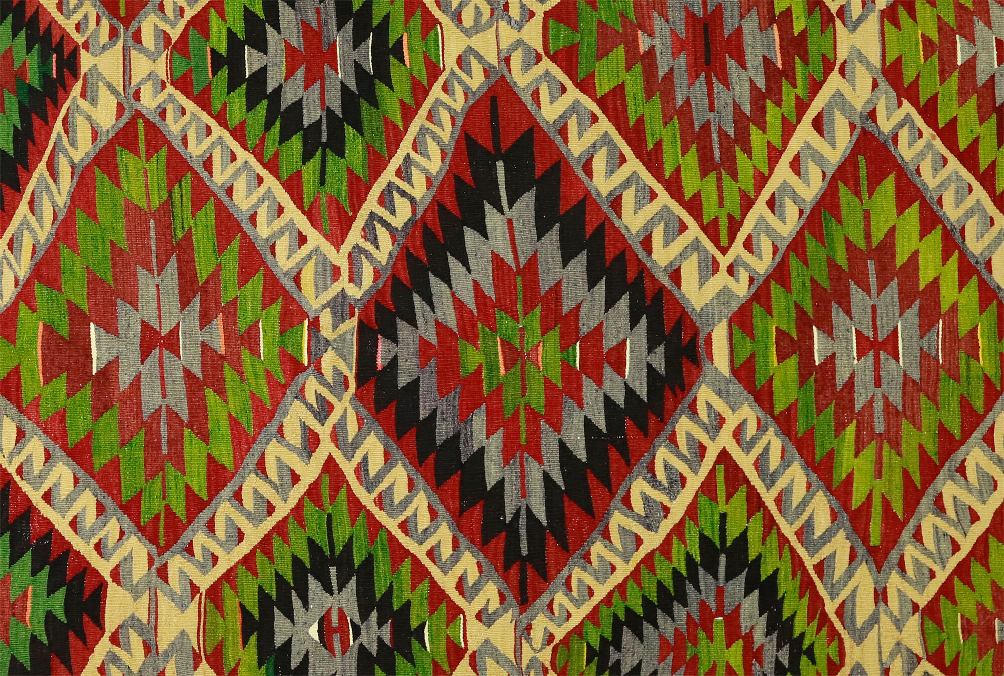 Anatolian handmade kilim rug 290 cm x 178 cm