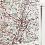 Old Burgundy map Taride edition 1920